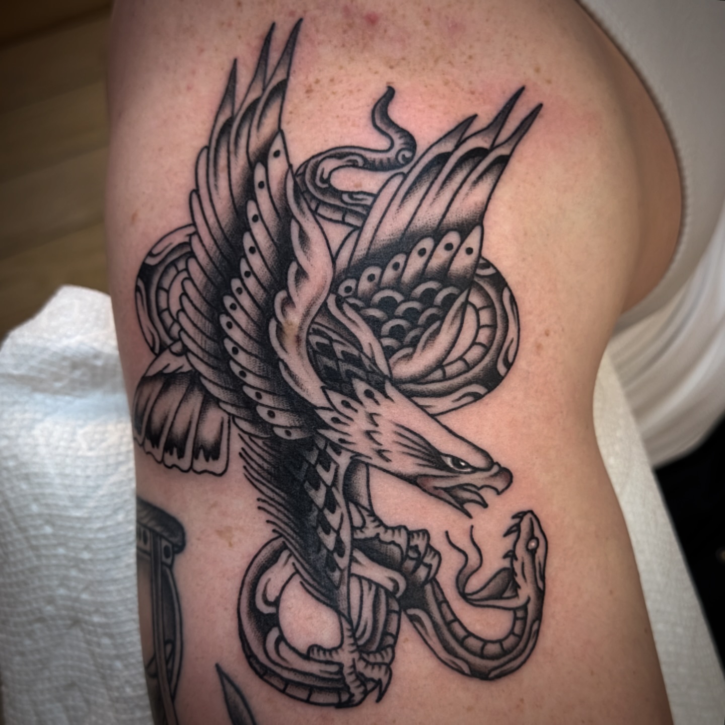 Tattoo by @mattegizi — black_and_grey