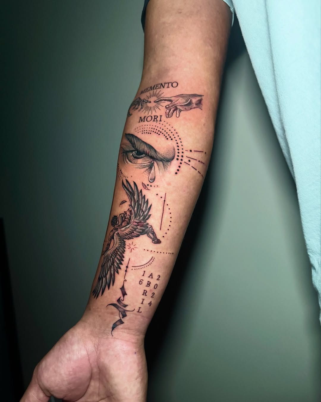 Tattoo by @paolainkart — realism, lettering_script