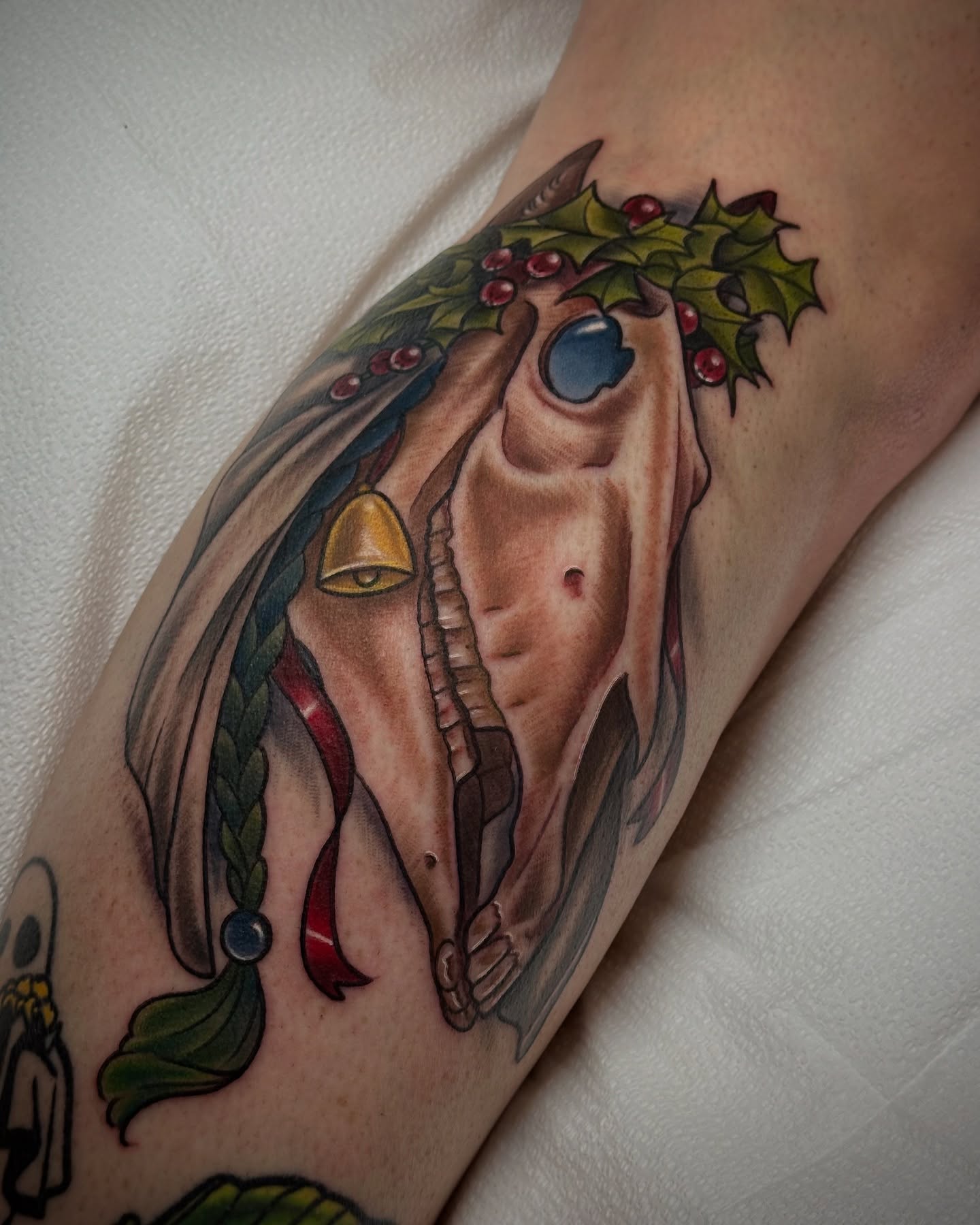 Horse skull American traditional tattoo on the forearm by ✨Sarah Knapp✨, Eugene, Oregon