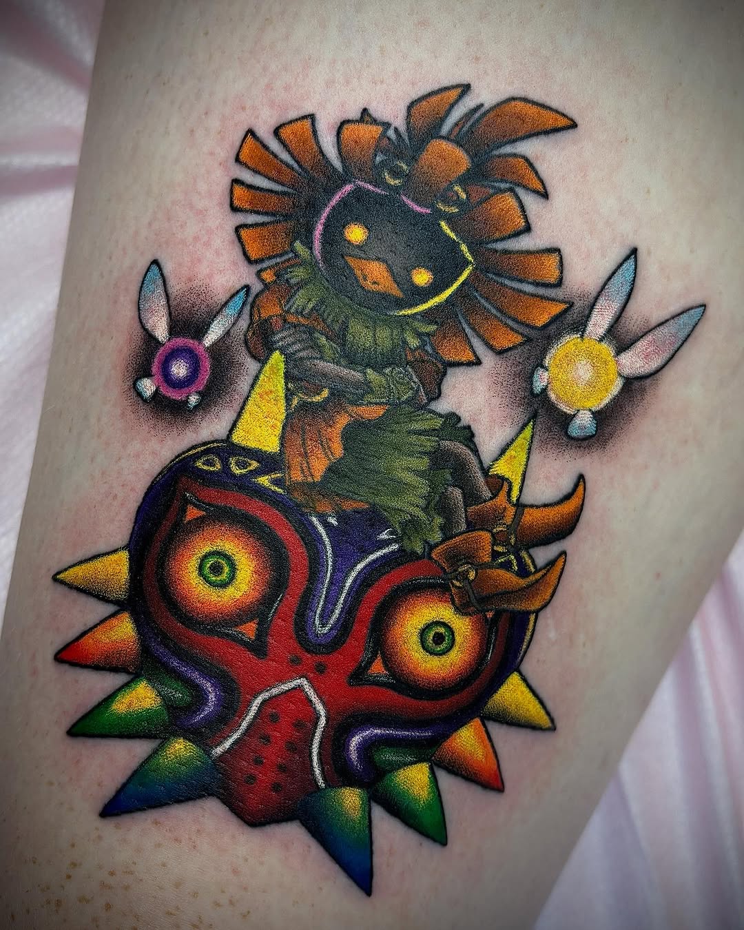 Tattoo by @brynntattoos — anime, dotwork