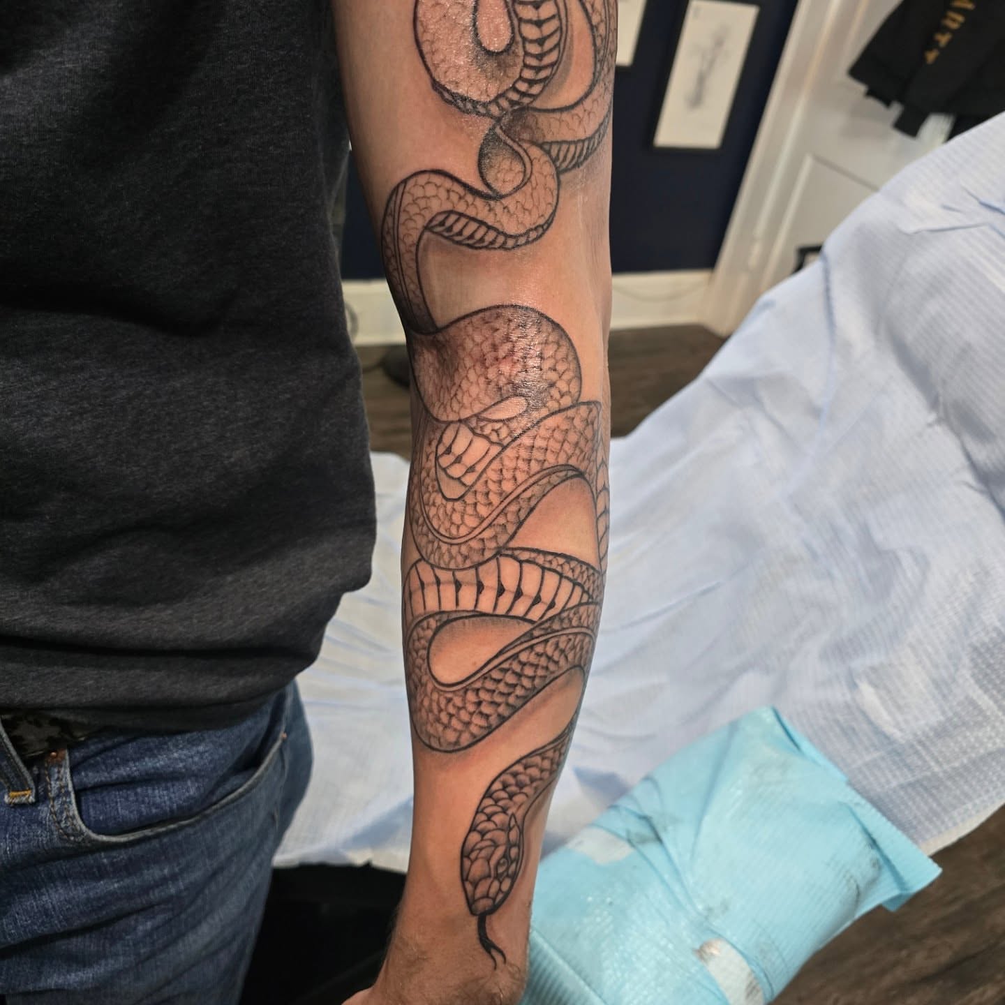 Tattoo by @mikedellerba — black_and_grey