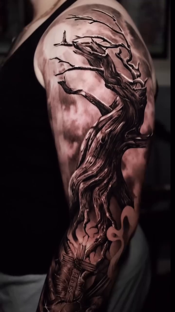 Tattoo by @juan_haka — dark_realism, black_and_grey