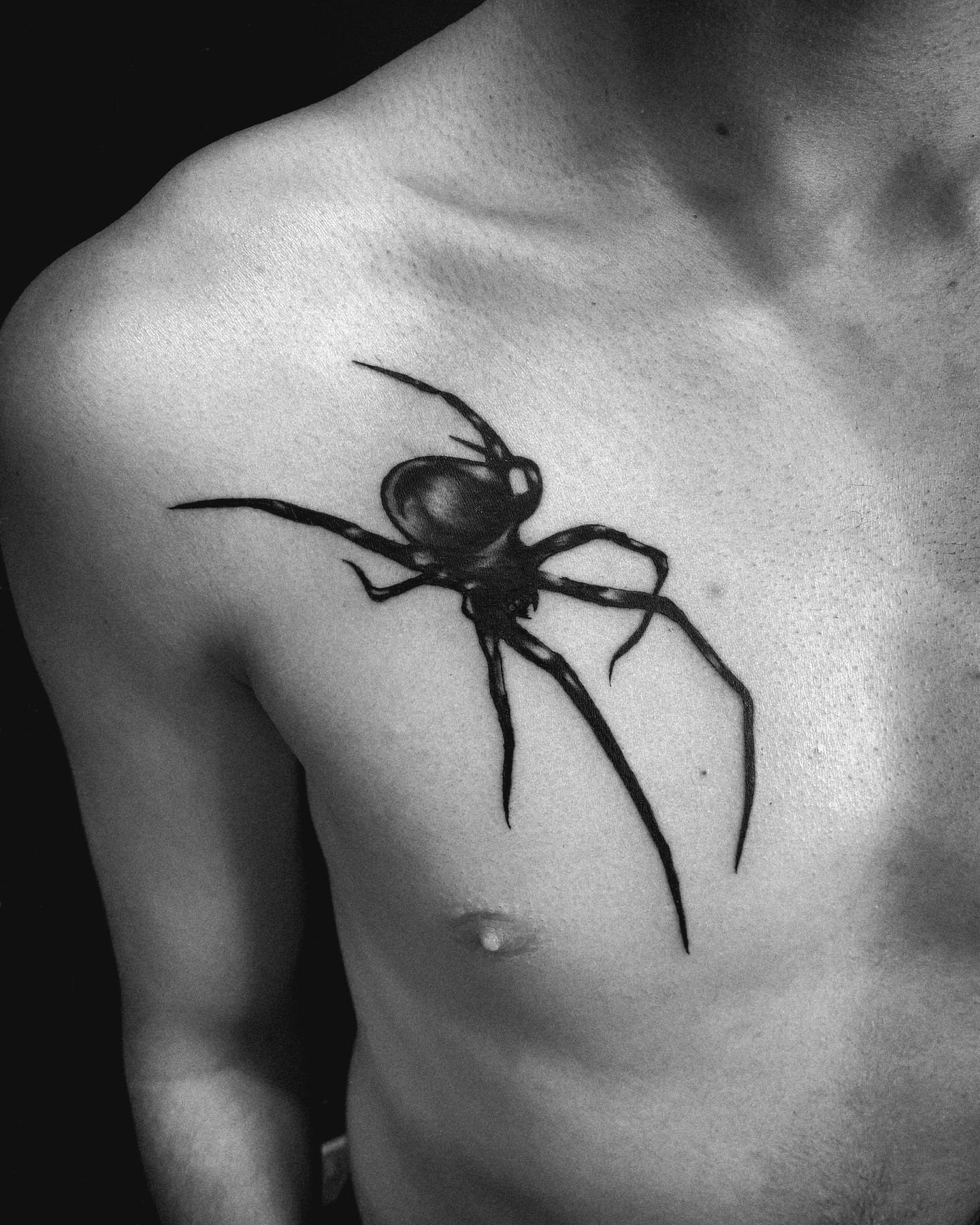 Tattoo by @chrisdafacetattoo — black_and_grey