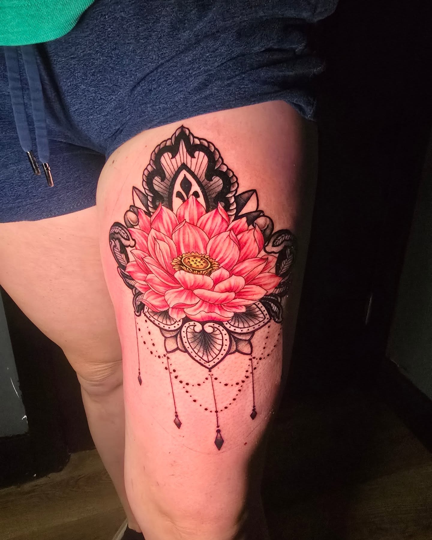 Tattoo by @blovetattoo — dotwork, ornamental