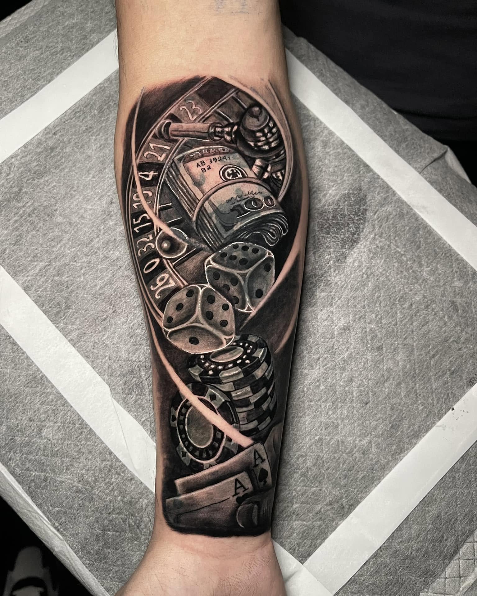 Tattoo by @saintstatts — realism, black_and_grey