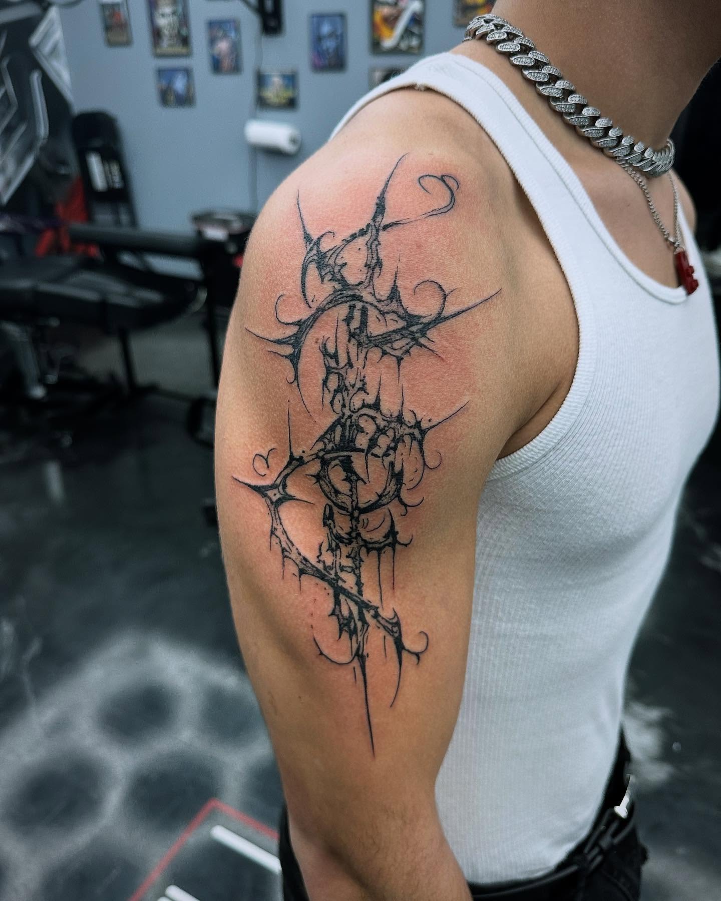 Tattoo by @tattoos_near_me — black_and_grey