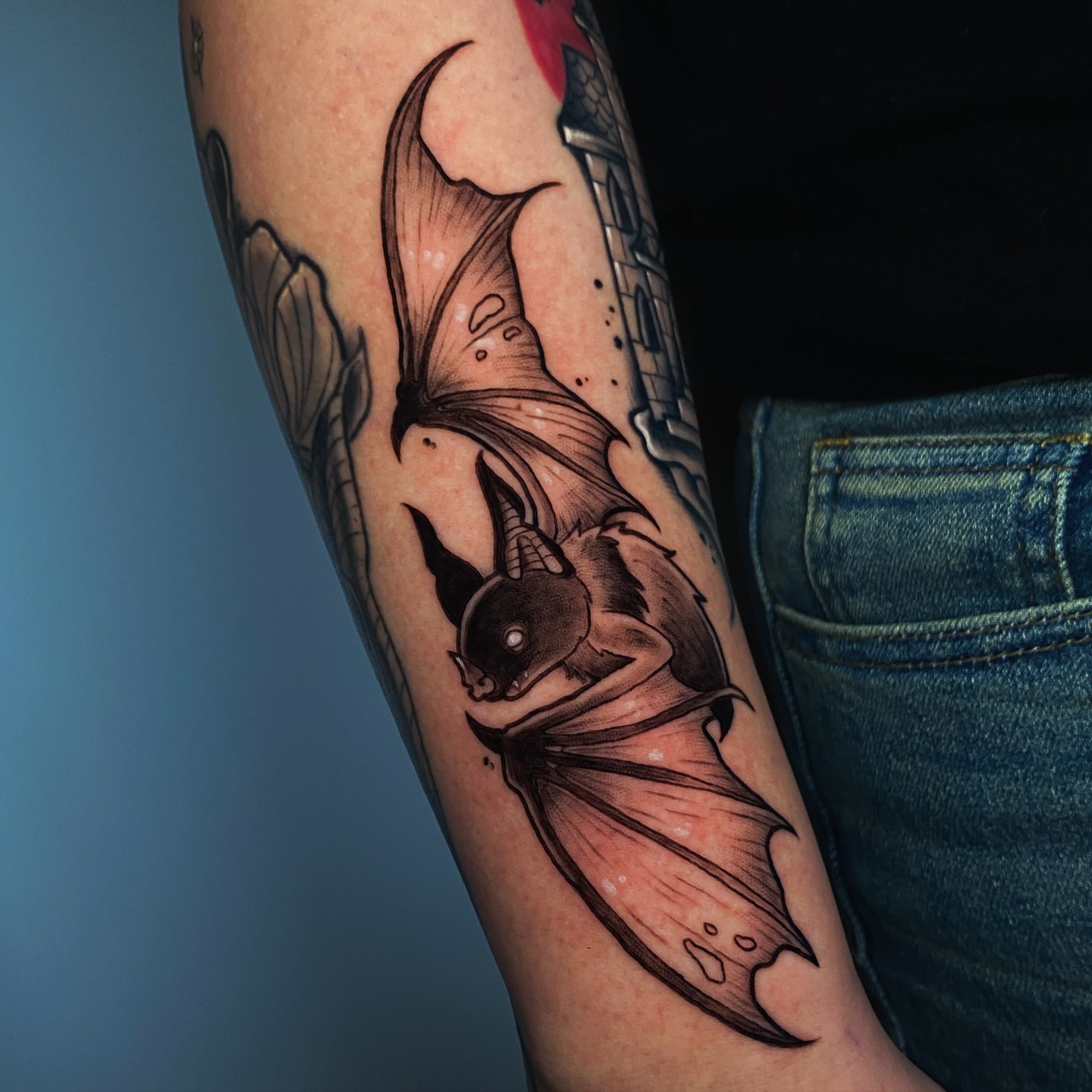 Tattoo by @darkodama — black_and_grey