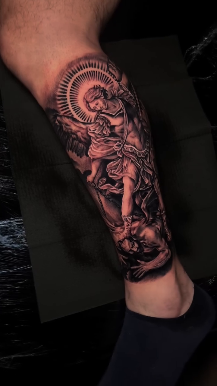 Tattoo by @igor.blackrhino — black_and_grey, realism