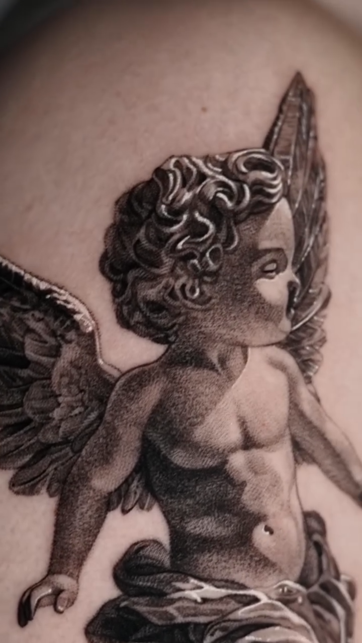 Tattoo by @comma_ttt — realism, black_and_grey