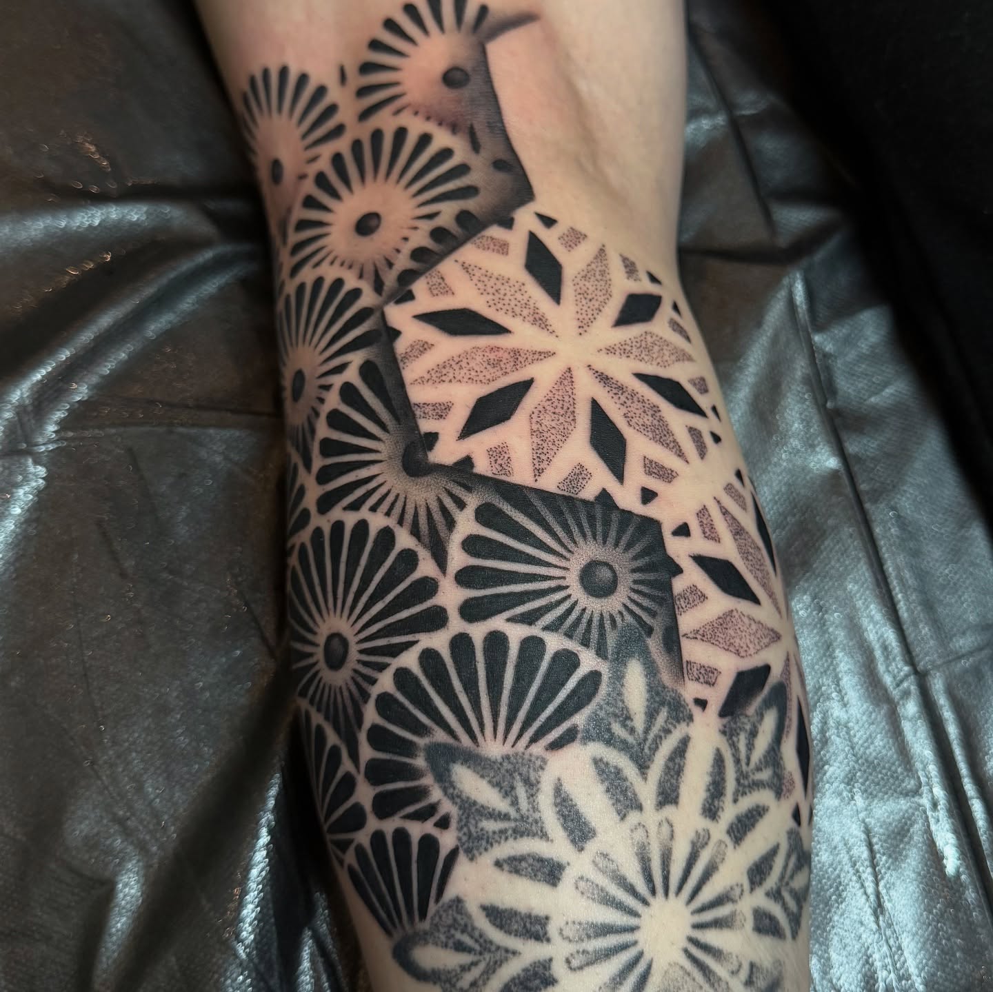 Tattoo by @tattoosxjoseph โ dotwork, geometric