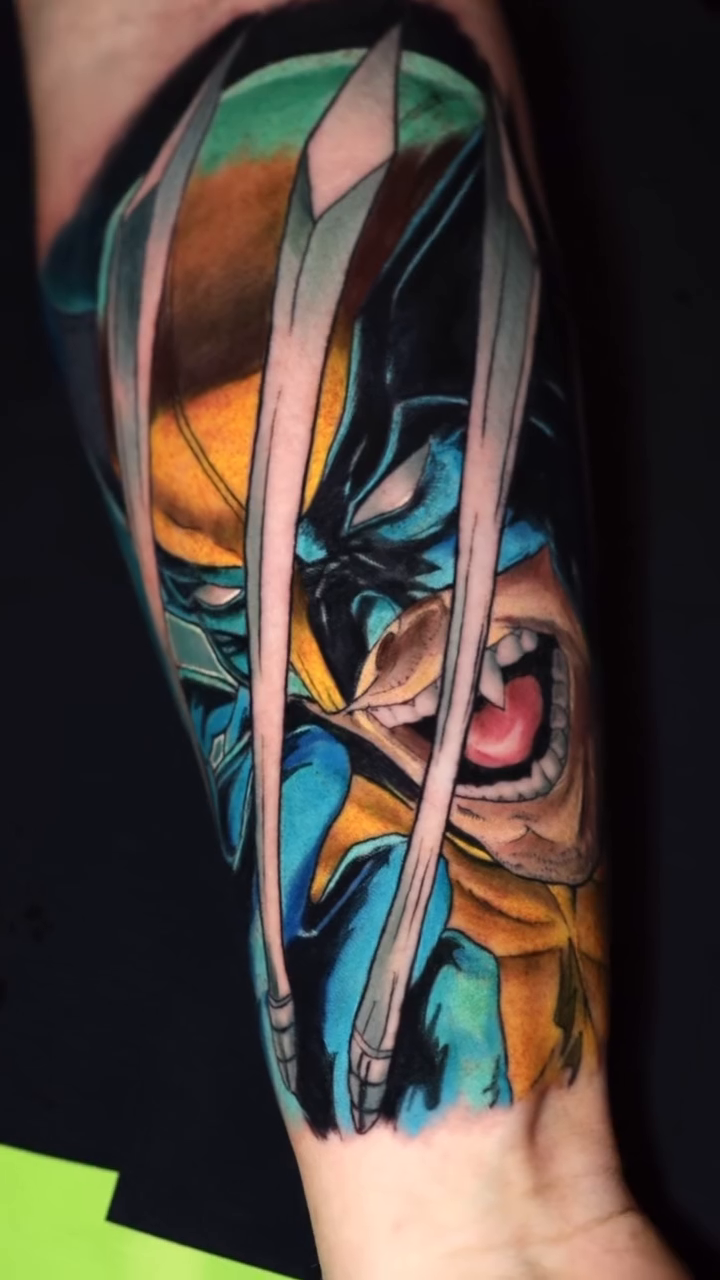 Wolverine realism tattoo by Luis Arenas