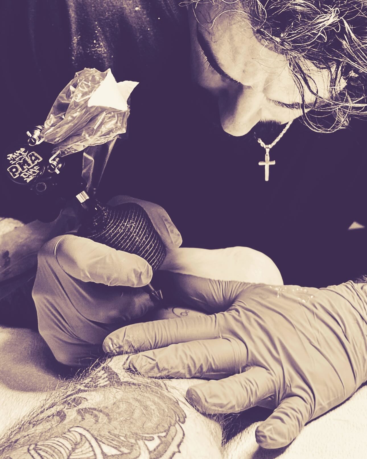 Tattoo by @heavyhandles — black_and_grey