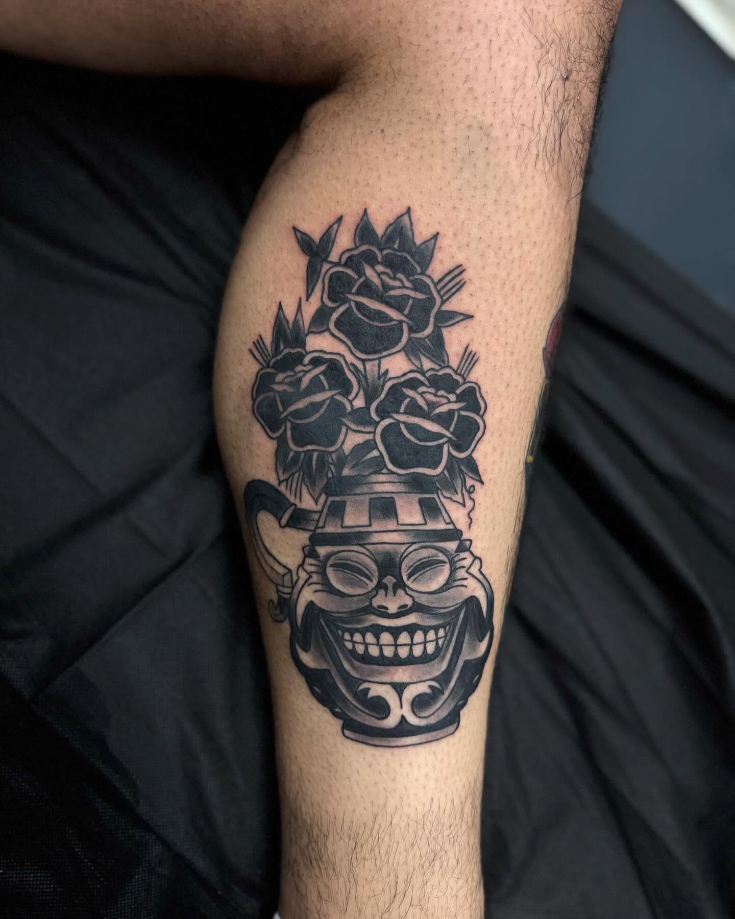 Tattoo by @jinx_removing โ american_traditional, black_and_grey