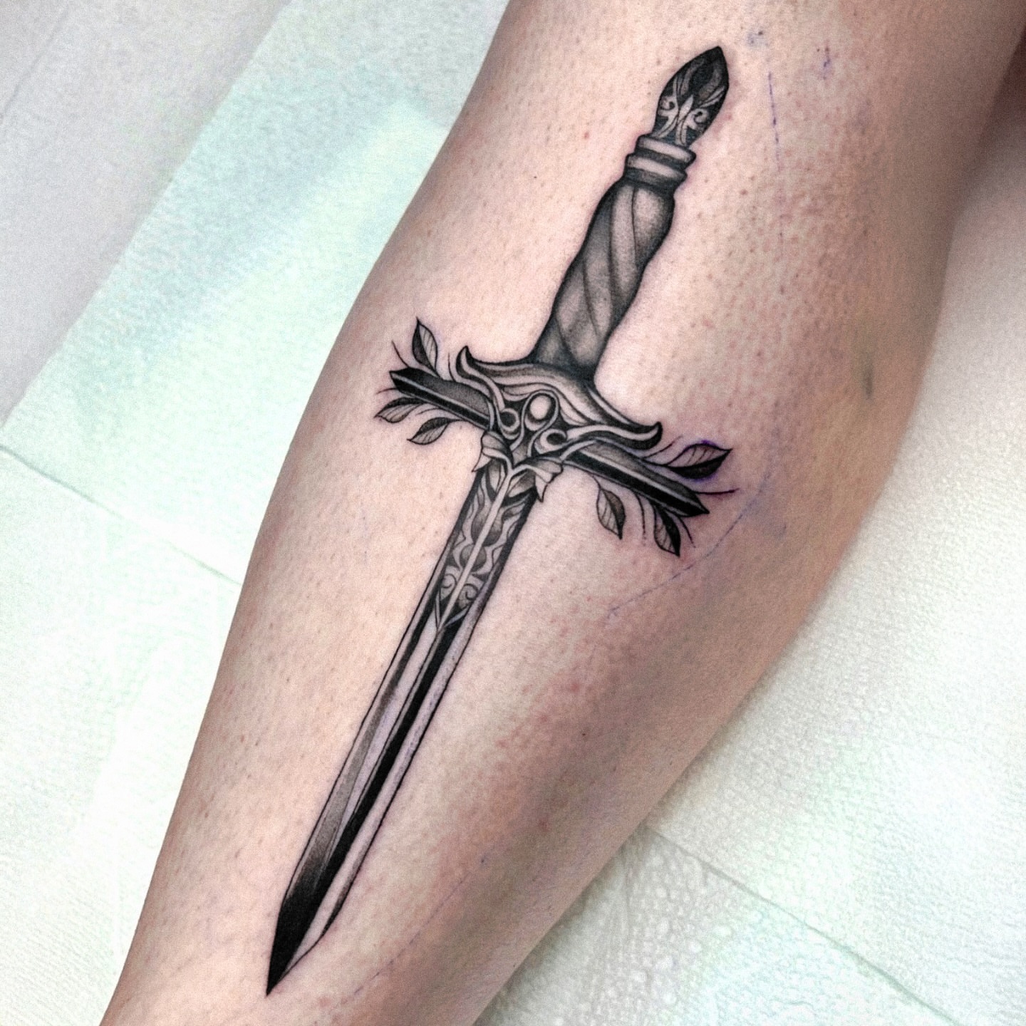 Tattoo by @dannonphantom — black_and_grey