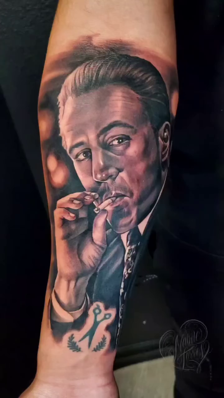 Tattoo by @nabiletorrestattoo — realism, black_and_grey