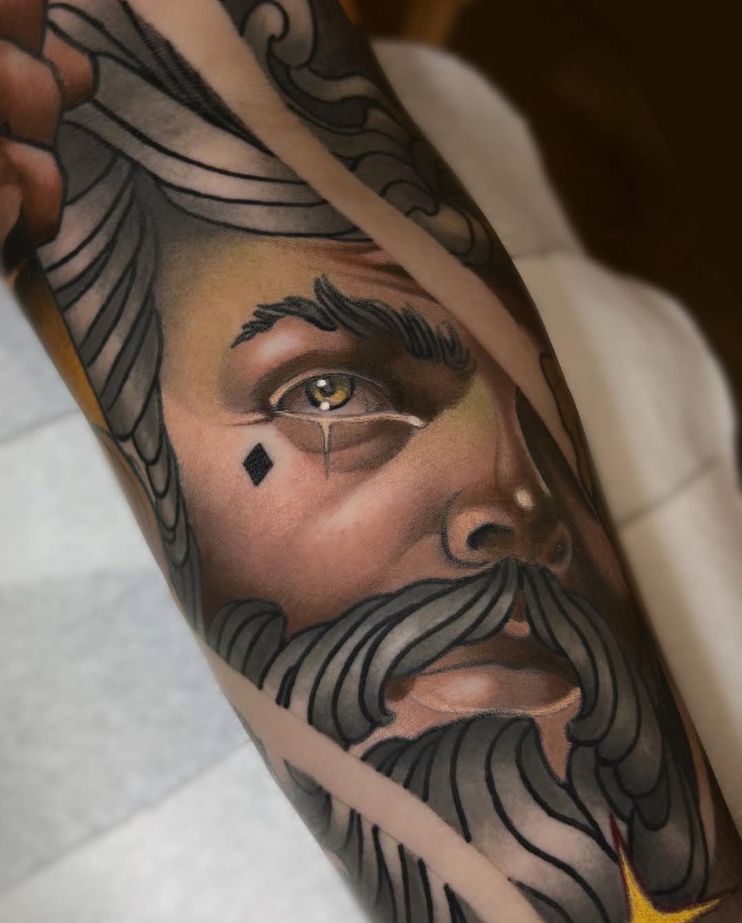 Realism tattoo on the forearm by Levi Murphy