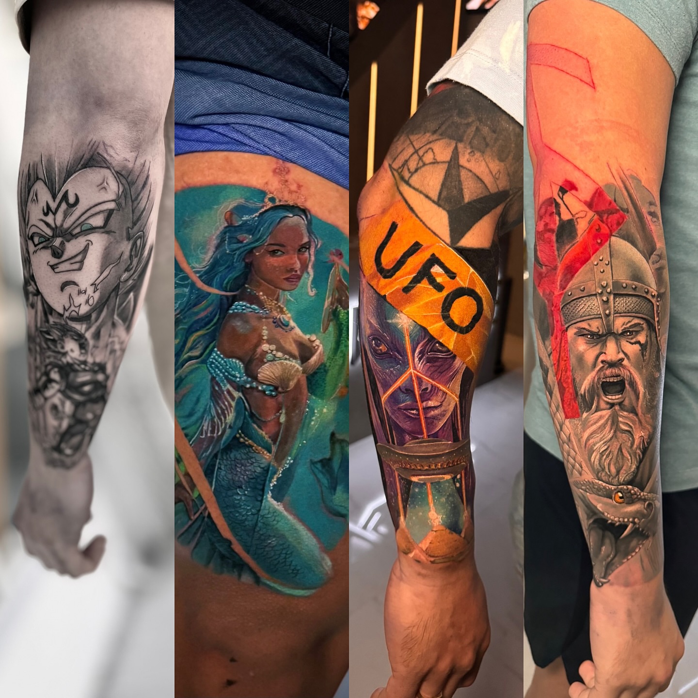 Mermaid realism tattoo on the forearm by Davier Del Castillo