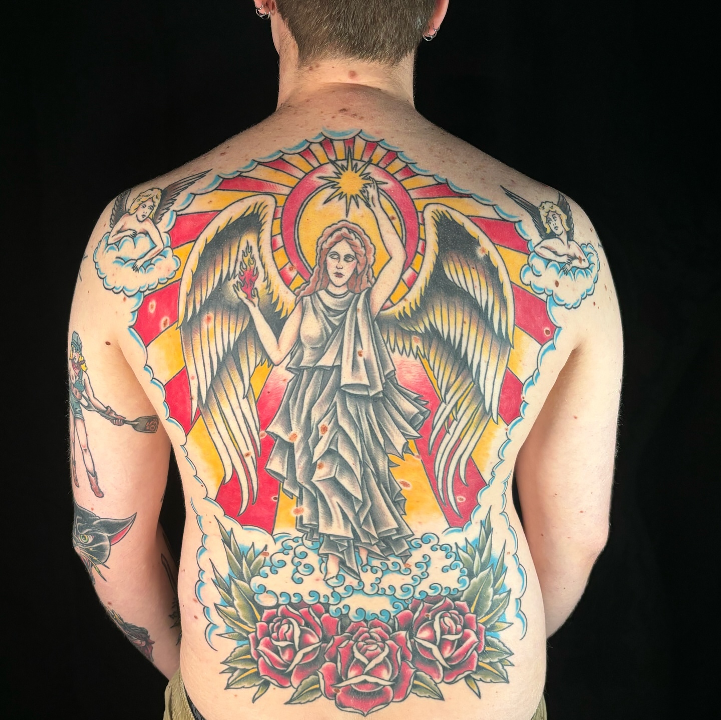 Tattoo by @xwoodlandcorex — american_traditional, dotwork