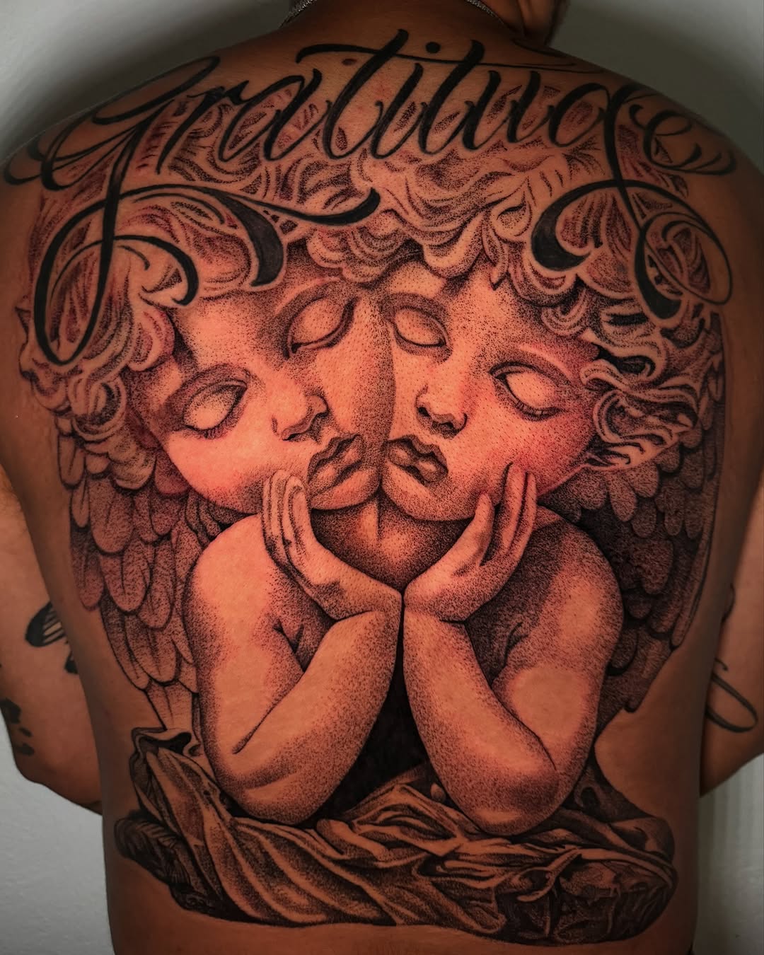 Tattoo by @spin_ink โ lettering_script, dotwork