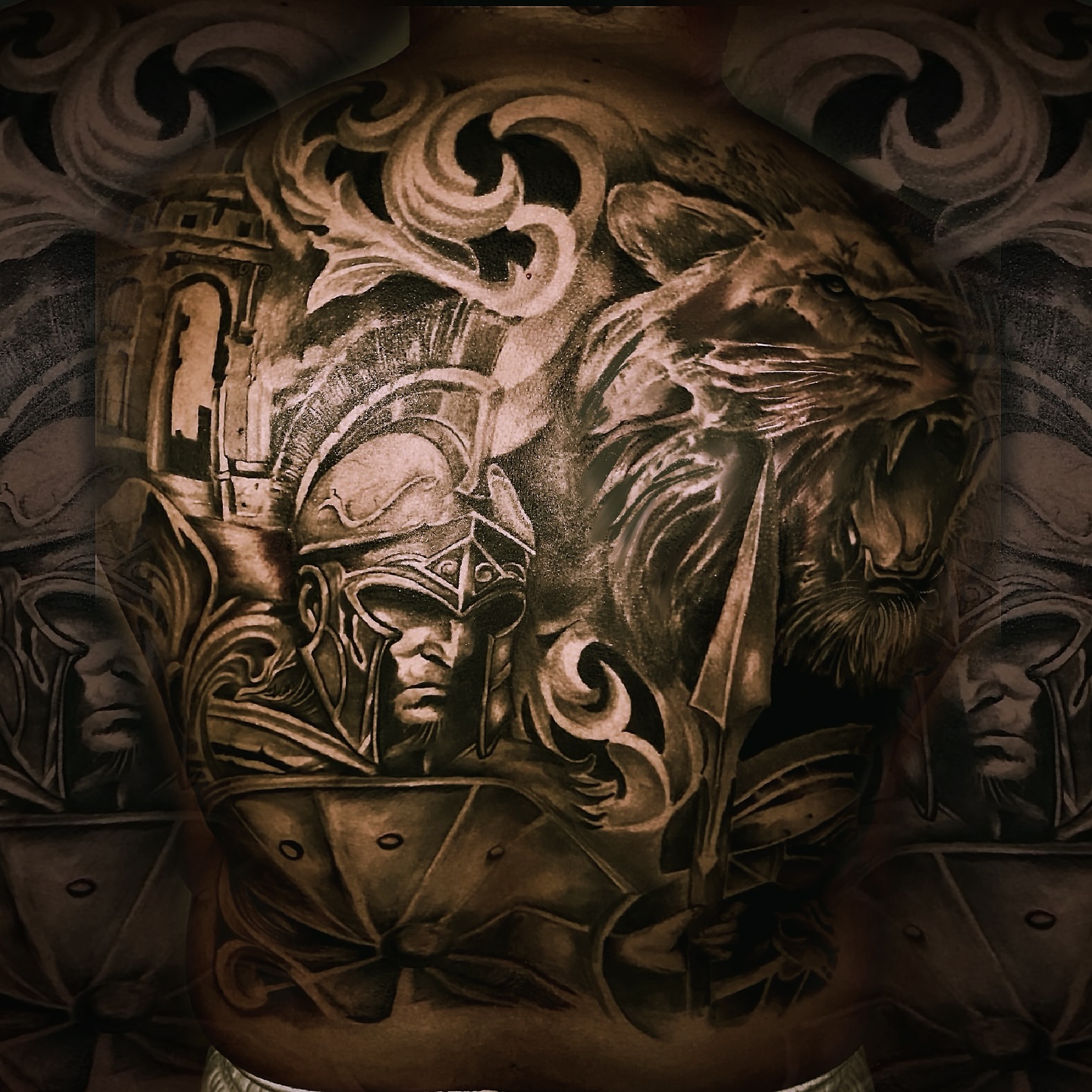 Tattoo by @samrockwell_ink — black_and_grey, realism