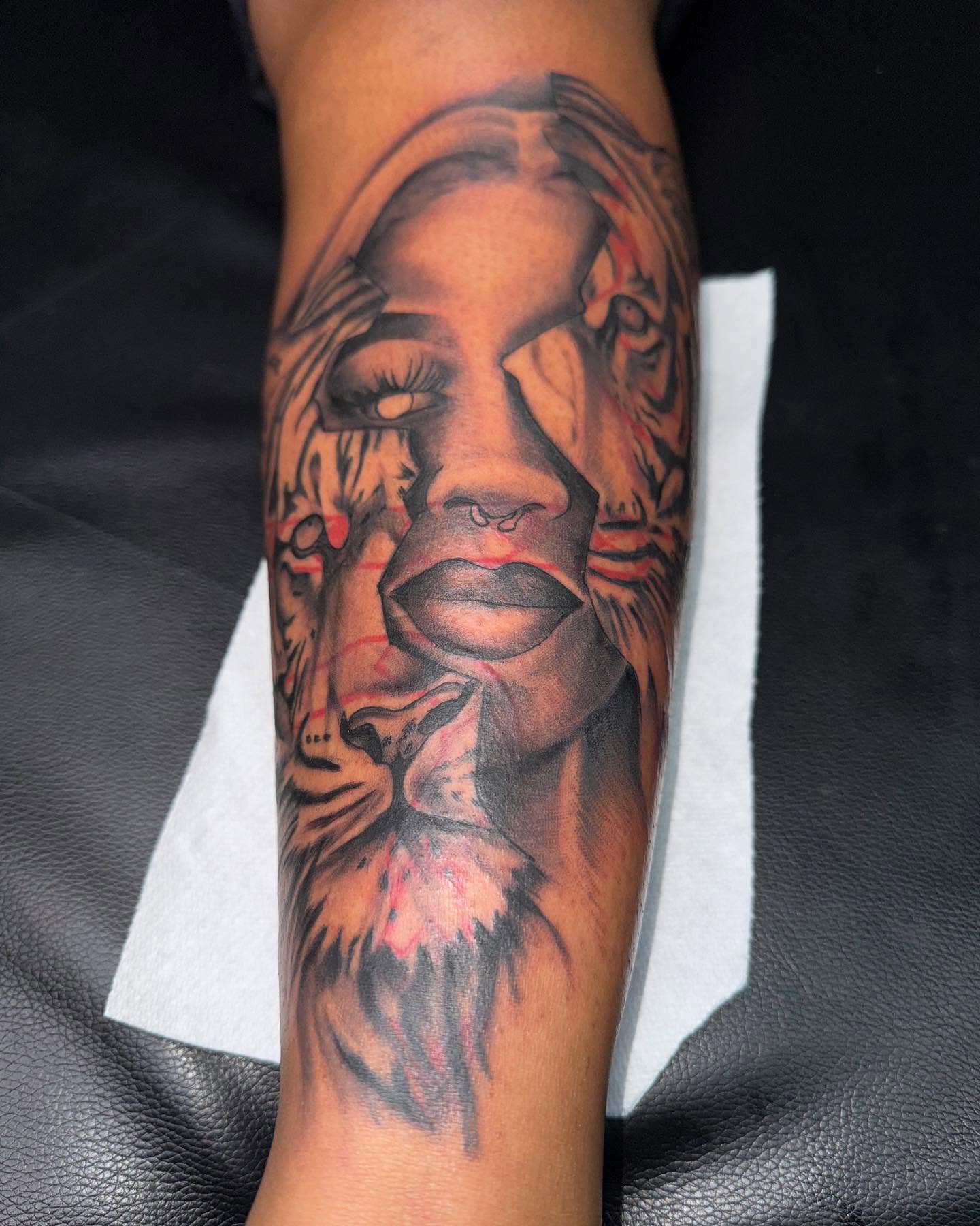 Tattoo by @tj_tattedup โ realism, black_and_grey