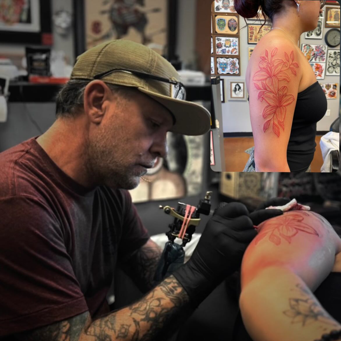 Lily dotwork tattoo on the forearm by 💀good To the Grave💀