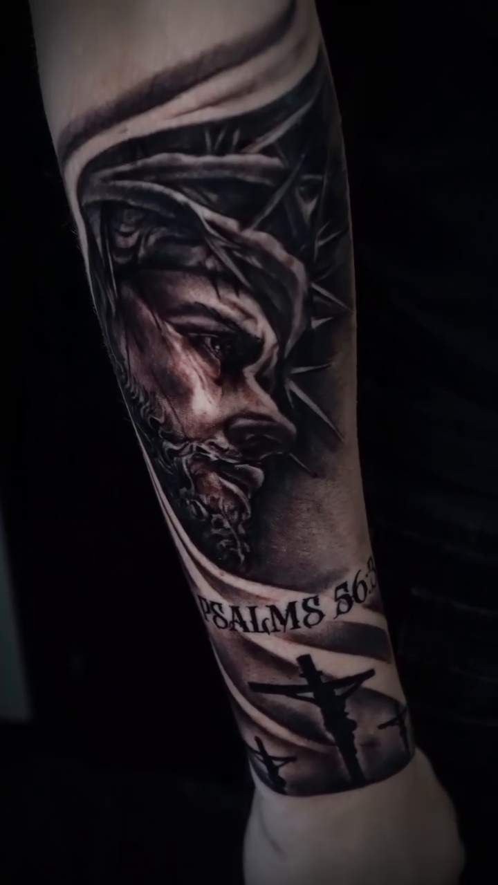 Tattoo by @angelo_tattooink — realism, black_and_grey