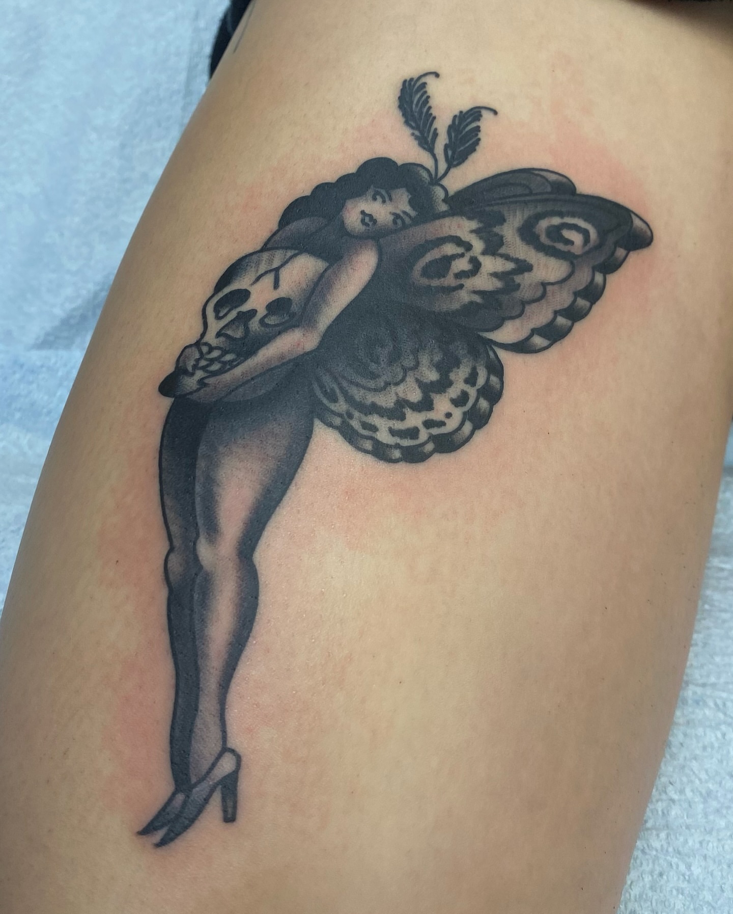 Tattoo by @clarenceworley — black_and_grey