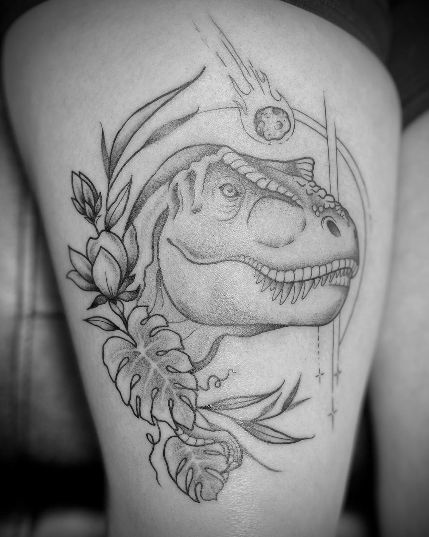 Tattoo by @rosie_coyote — black_and_grey, realism