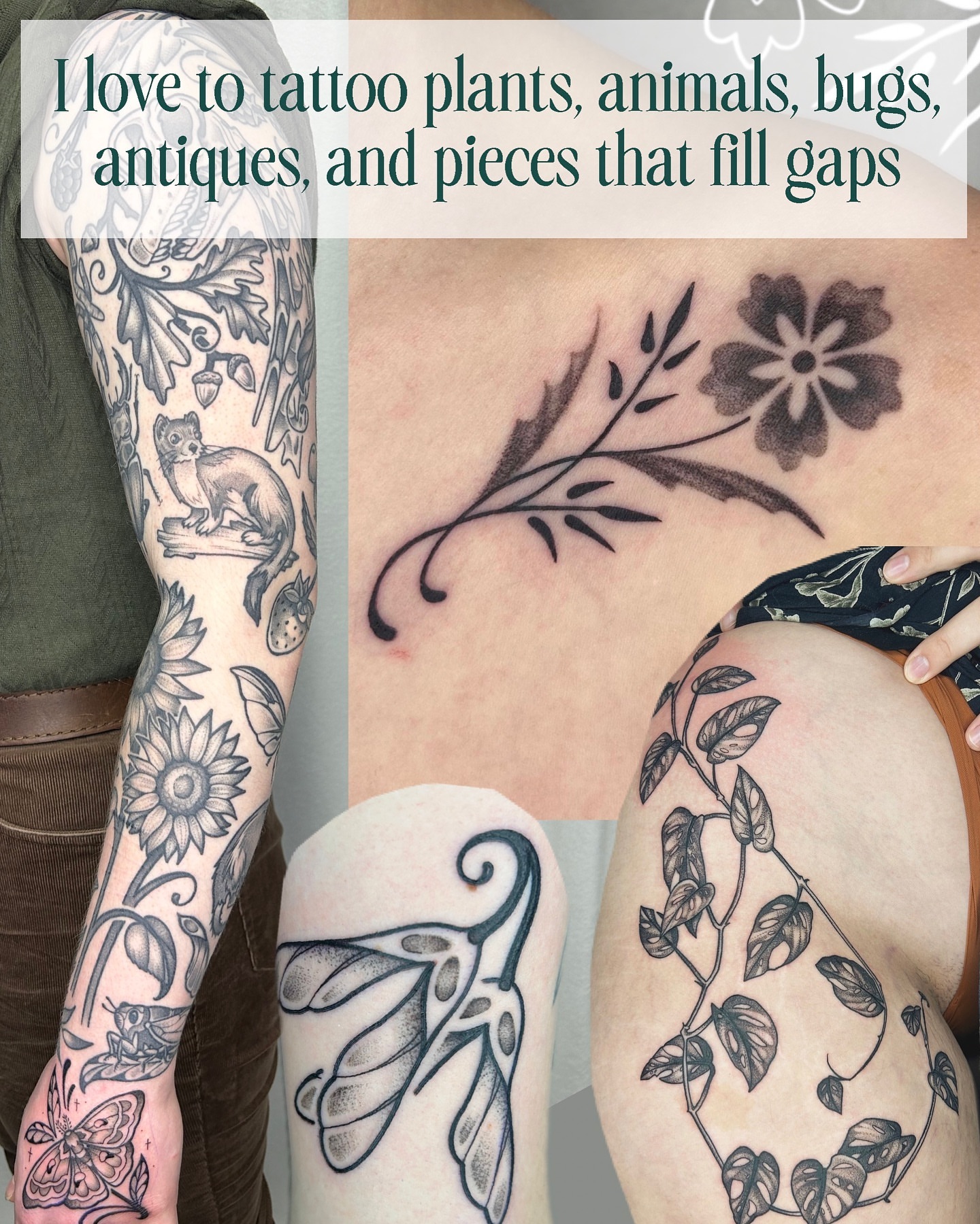 Tattoo by @cicadanymph — black_and_grey