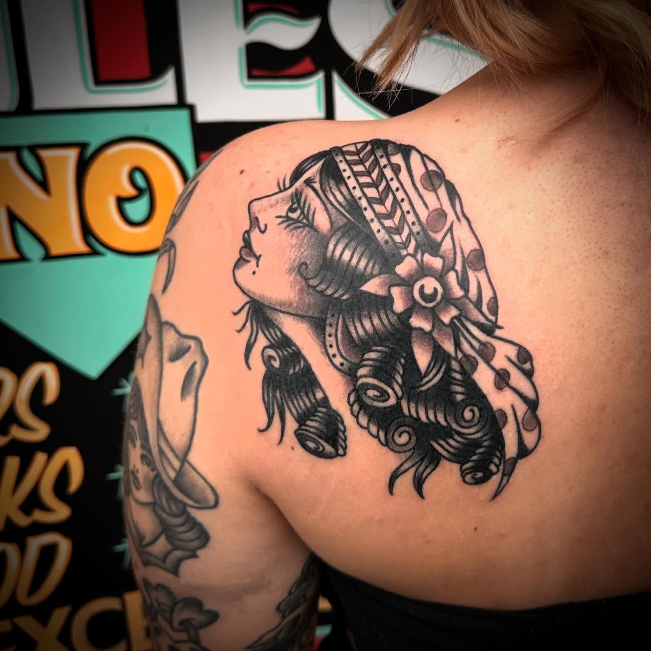 Tattoo by @bismarkpinera1 — american_traditional, black_and_grey