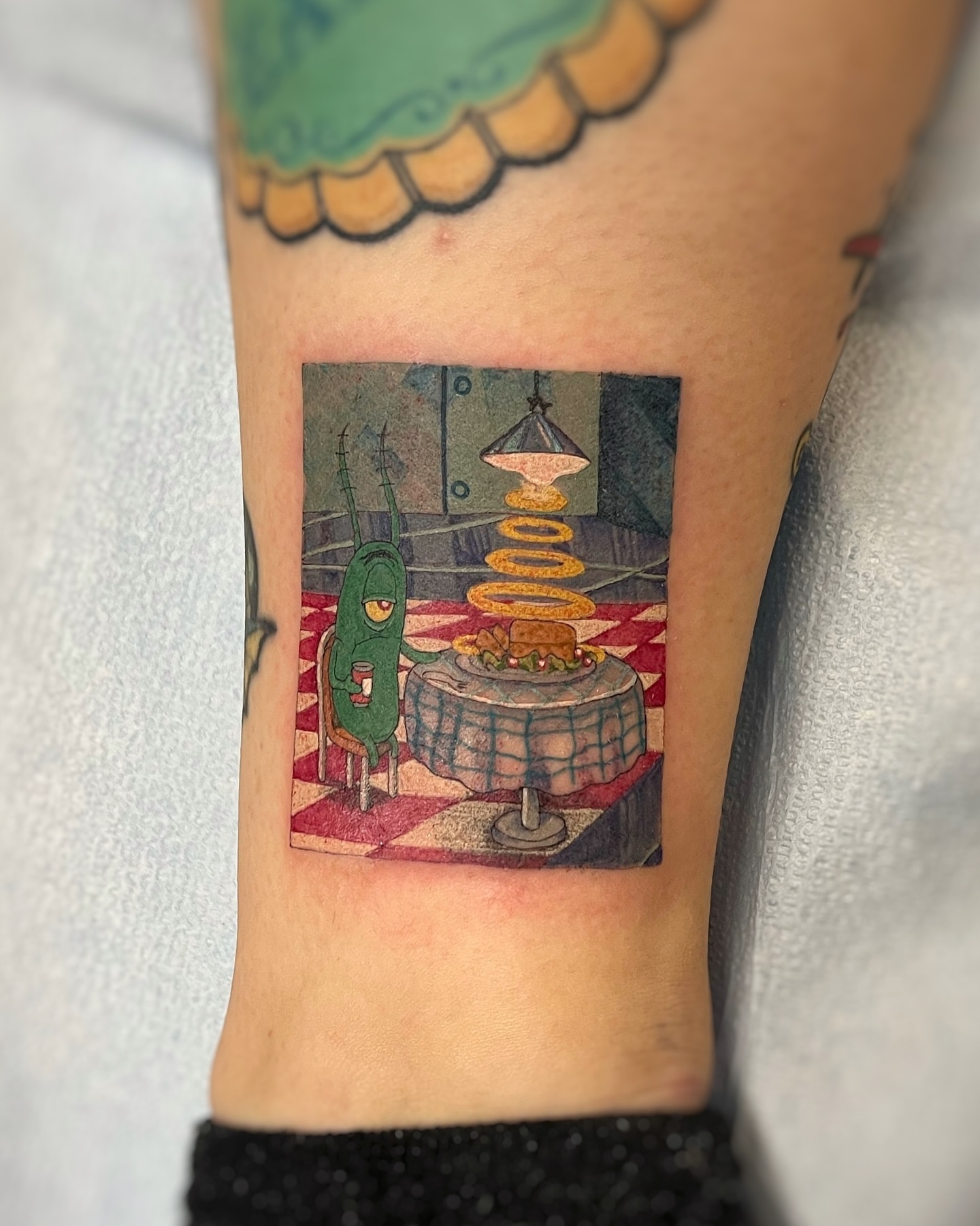 Pickle illustrative tattoo on the forearm by sam cedar geller 🐝