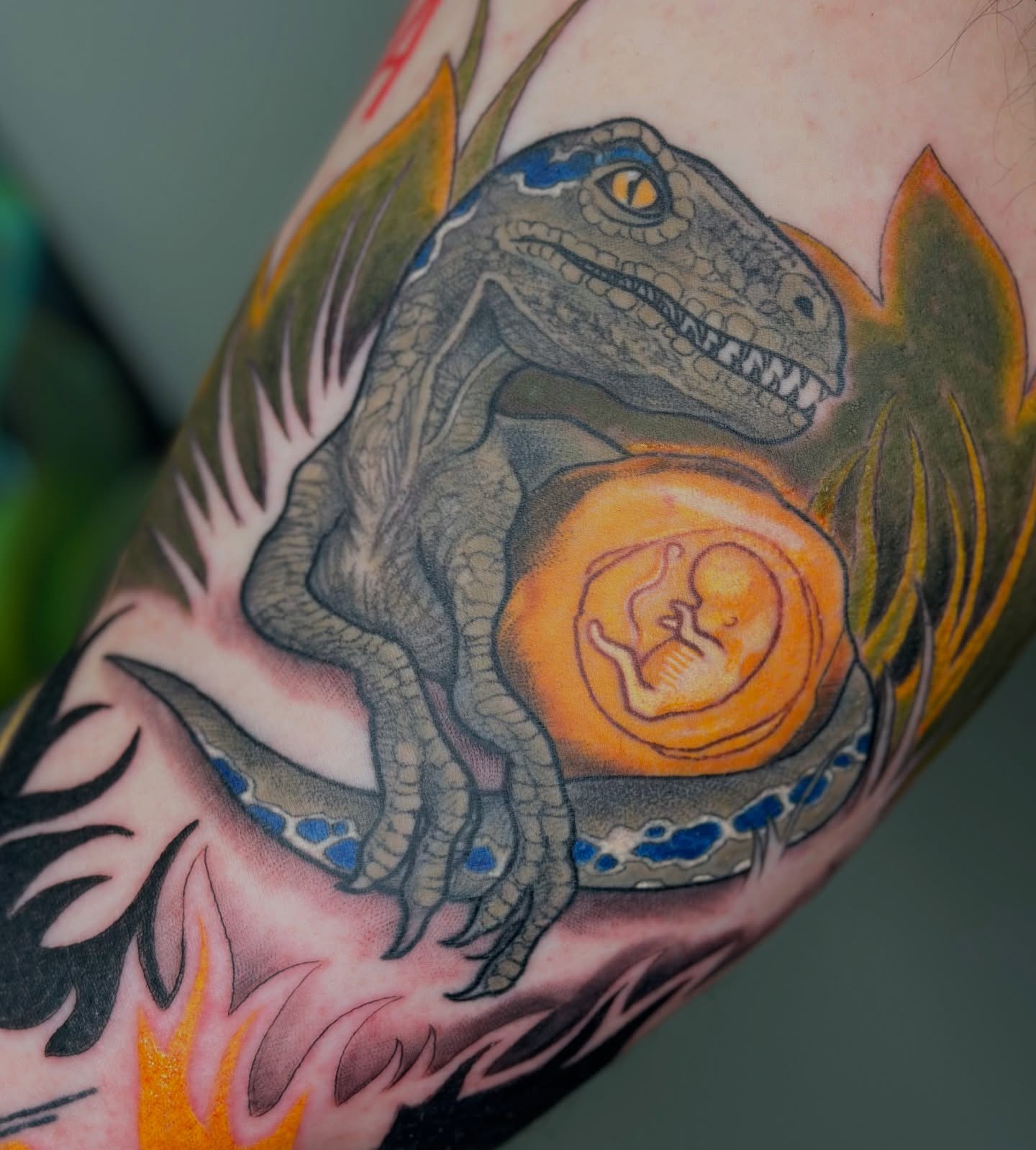 Tattoo by @hunterdoestattoos β realism, dotwork