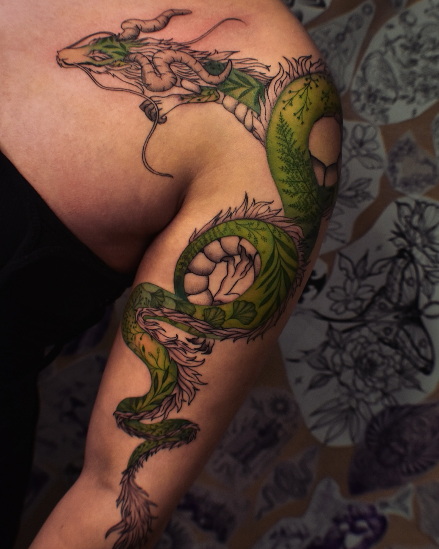Tattoo by @b.b.tattoos — dotwork, realism