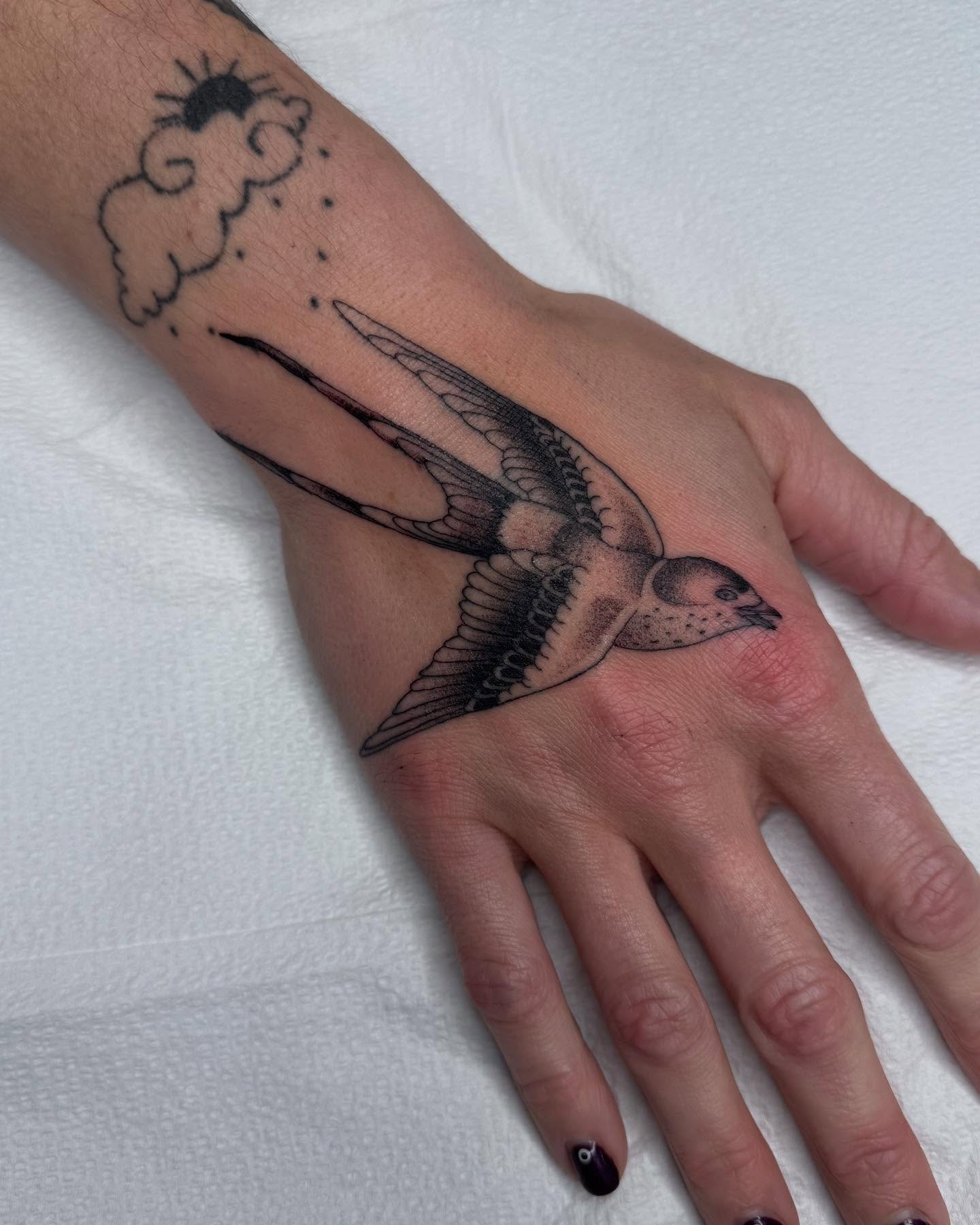 Tattoo by @mothmilk — black_and_grey