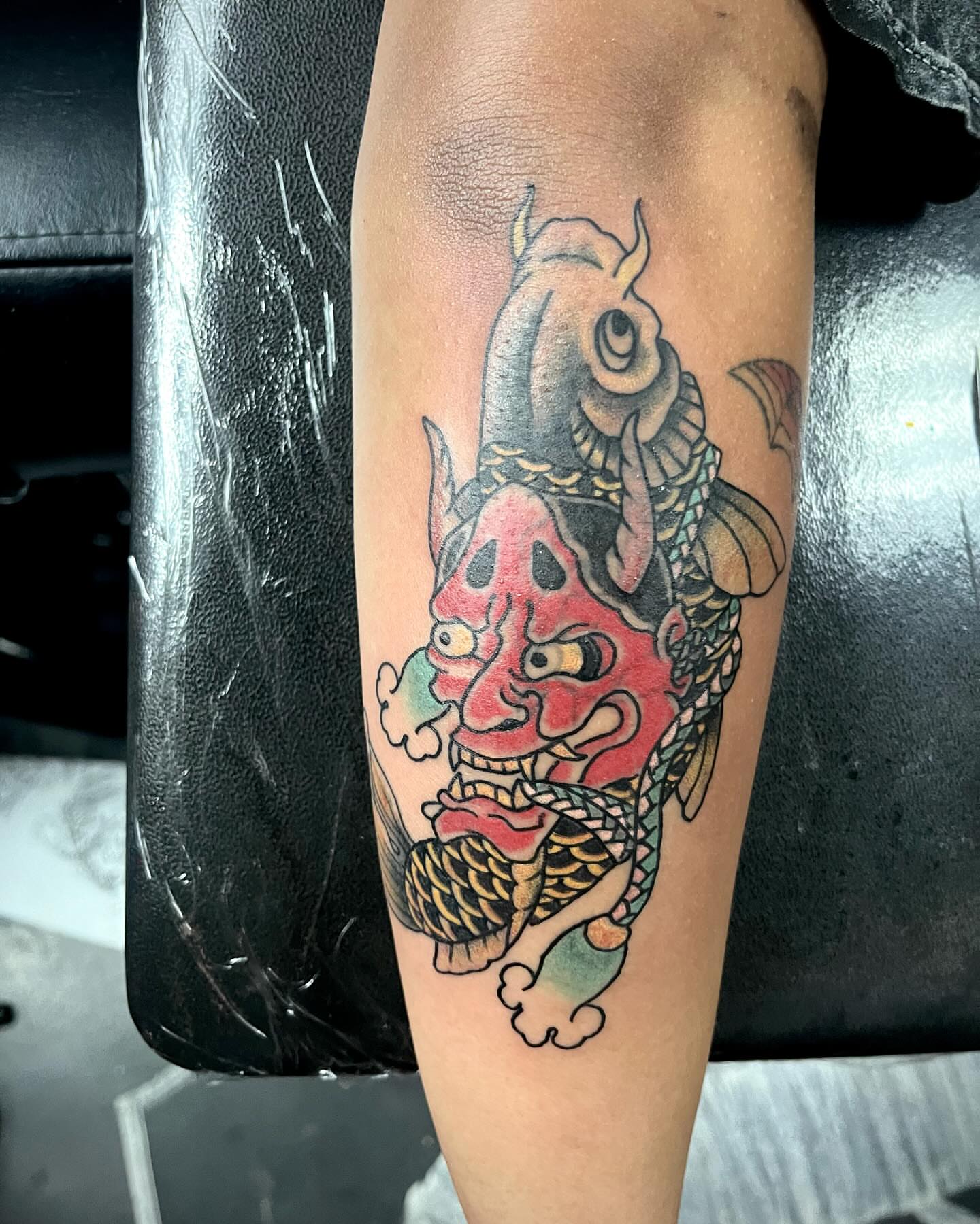 Tattoo by @beasttexas_studios — american_traditional, japanese_irezumi