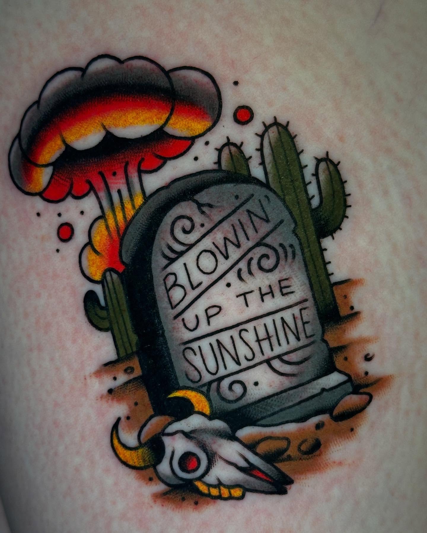 Tattoo by @alyssadaytattoos — american_traditional, dotwork