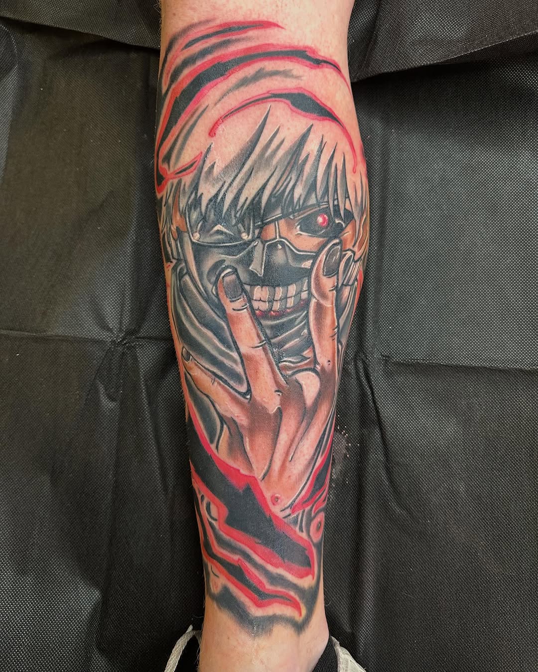 Tattoo by @valenlaskatattoos — anime, realism