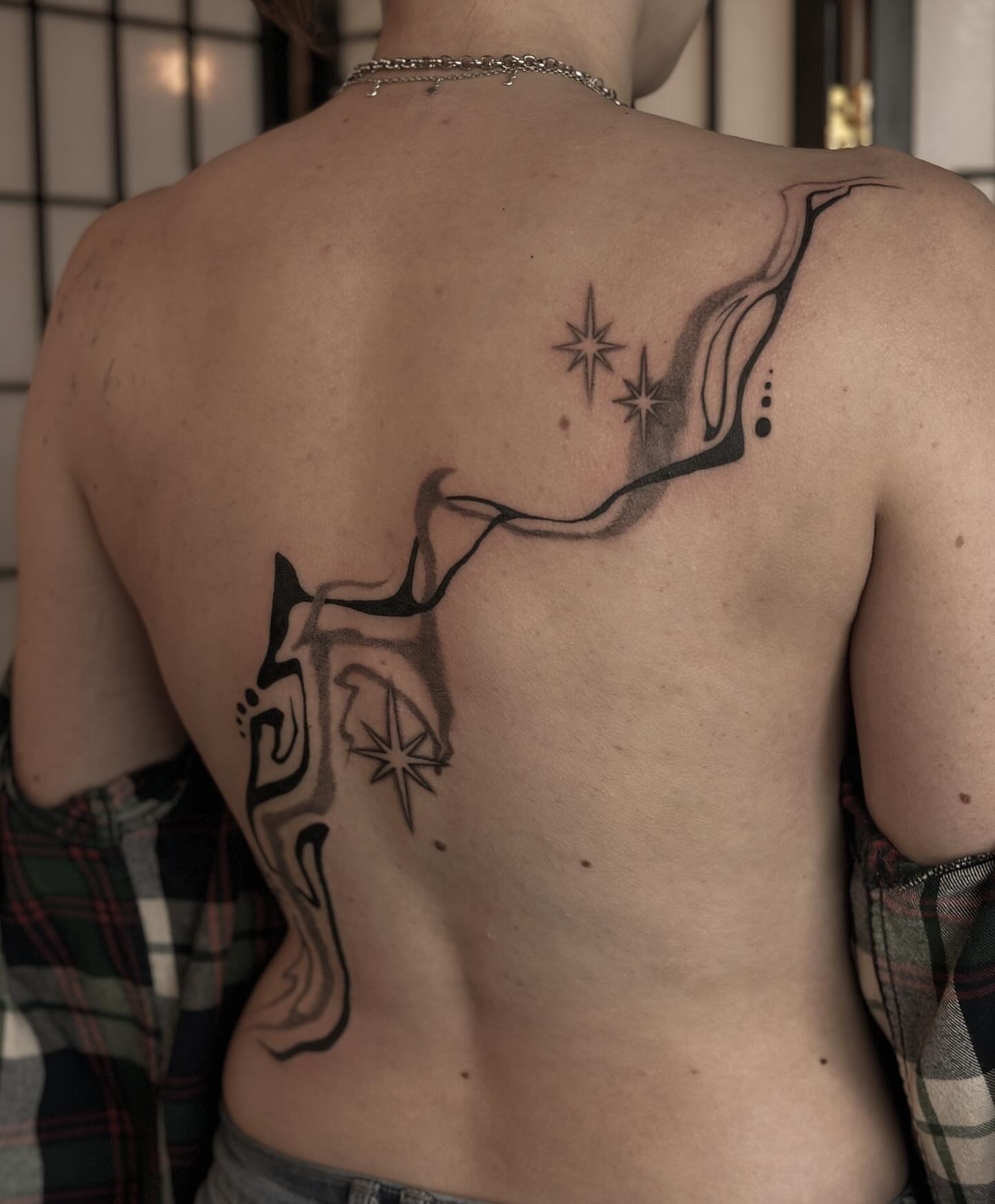 Abstract design black and grey tattoo on the back by πππππππππ β ππππ ππππ ππππ ππππππ ππππππ, Salt Lake City, Utah