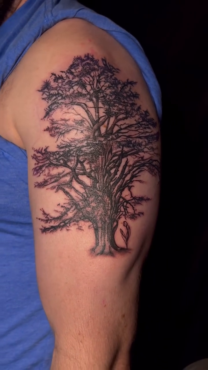 Tree realism tattoo by Jaiden Ducoff