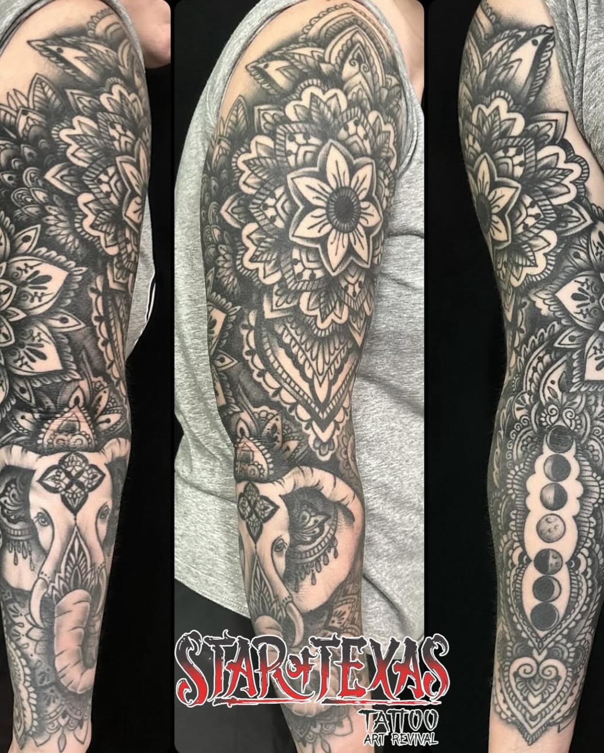 Tattoo by @jameemelvintattoos — black_and_grey, geometric