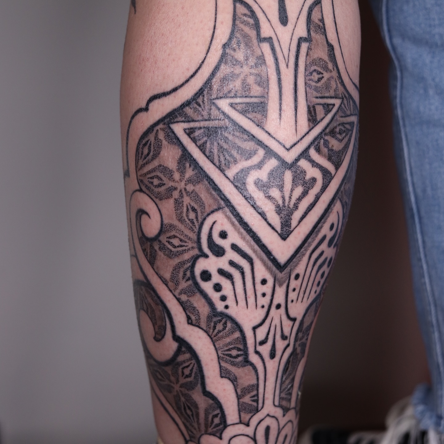 Tattoo by @ortiztattoos — geometric, tribal