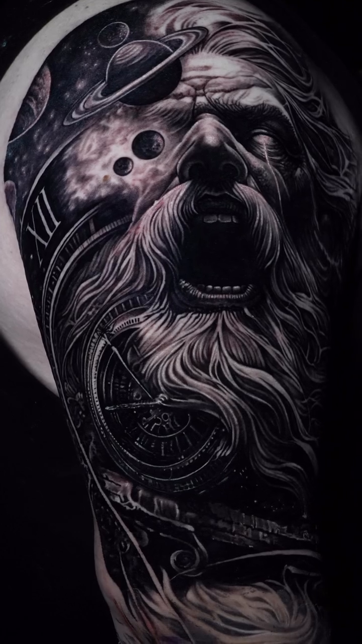 Tattoo by @oxossiart — realism, black_and_grey