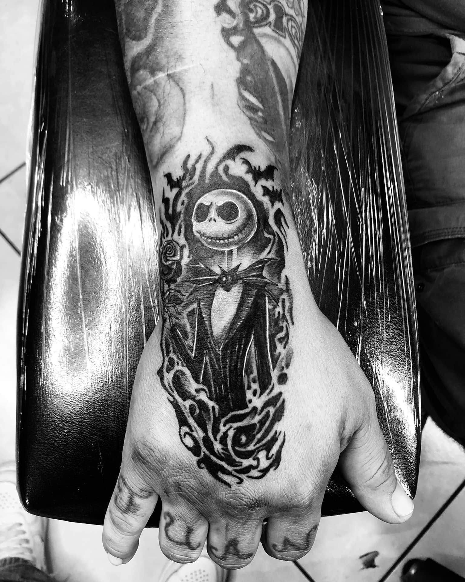 Tattoo by @gotha_chiquitraca — black_and_grey