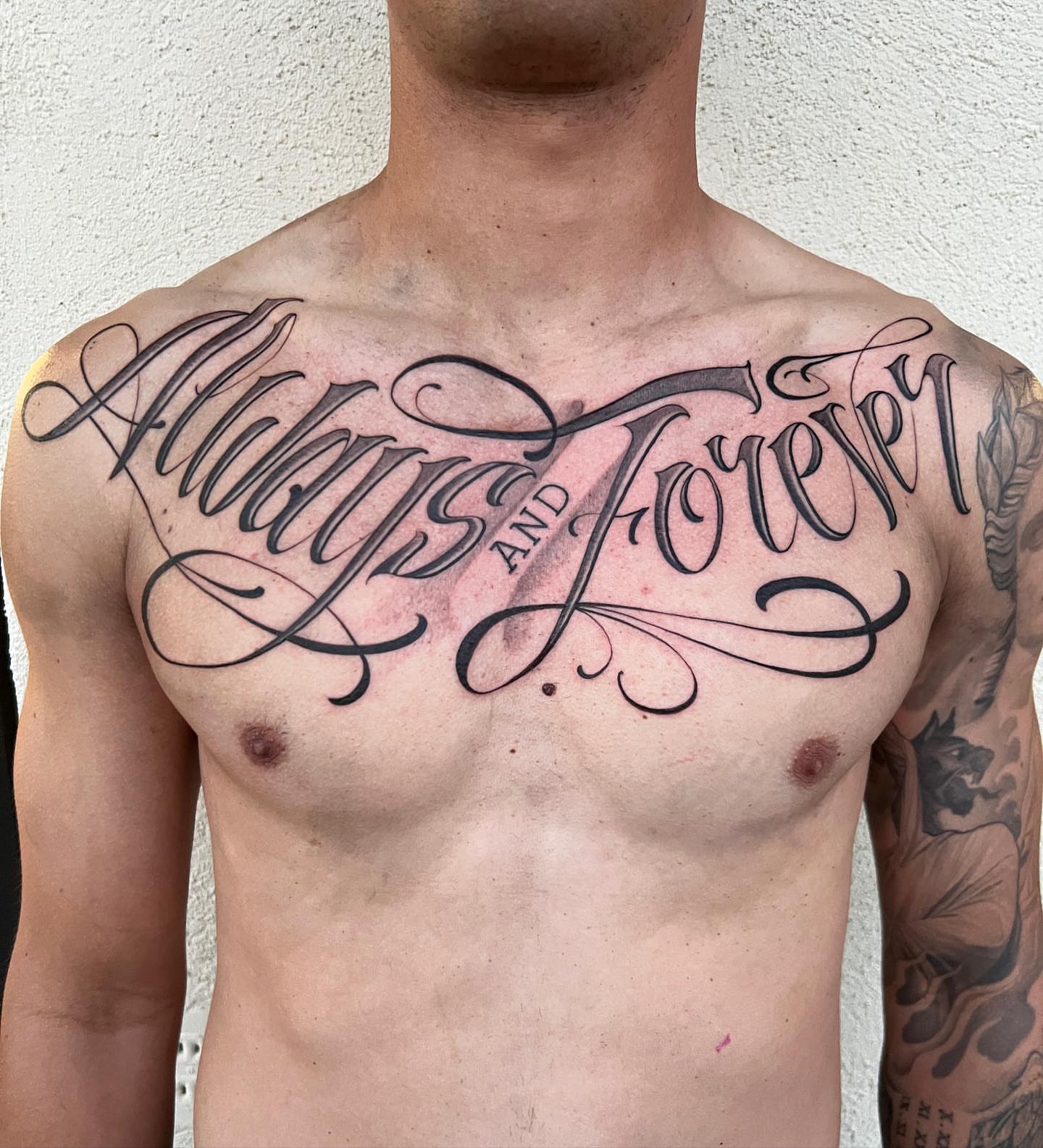 Tattoo by @fortune_glory — lettering_script