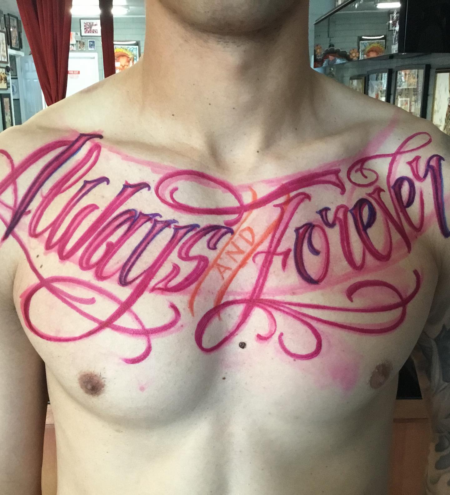 Tattoo by @fortune_glory — lettering_script