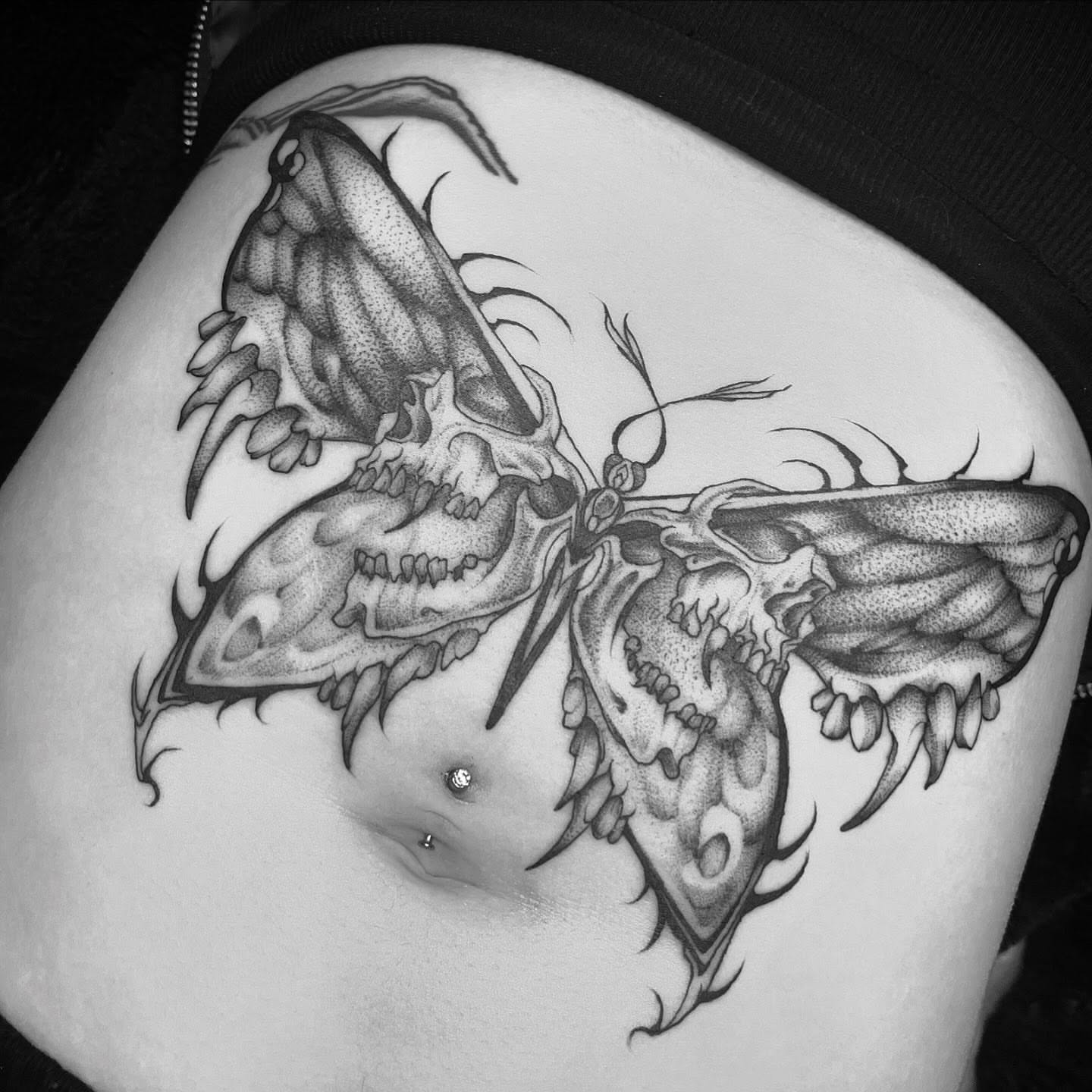 Tattoo by @polarizedbaby β dotwork, black_and_grey