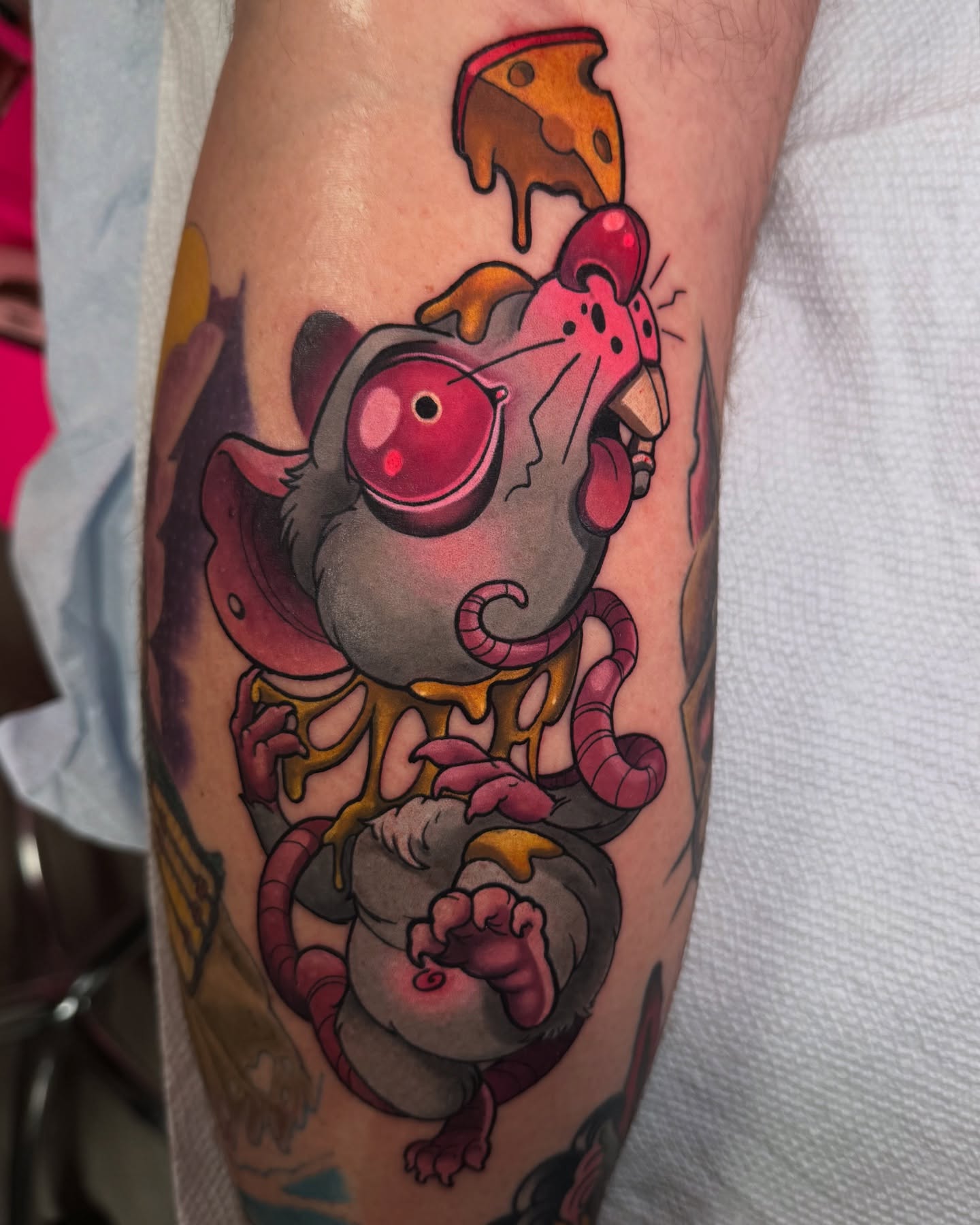 Mouse new school tattoo on the forearm by ✣ ᴛɪᴀʀᴀ ɢᴏʀᴅᴏɴ ✣ video games