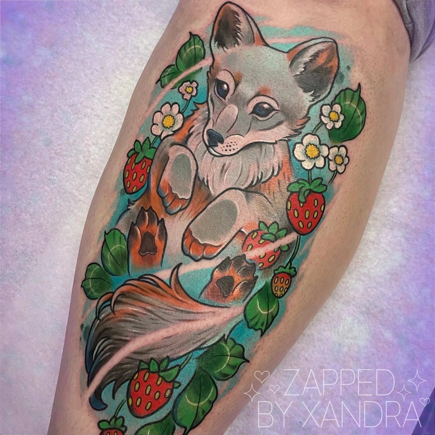 Tattoo by @zappedbyxandra โ american_traditional, dotwork