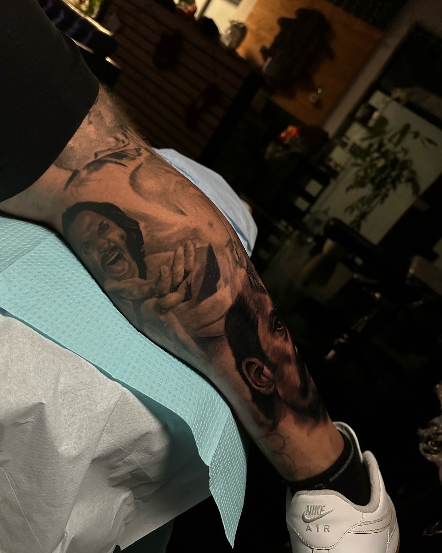 Portrait of a man realism tattoo on the forearm by Lex⛓️